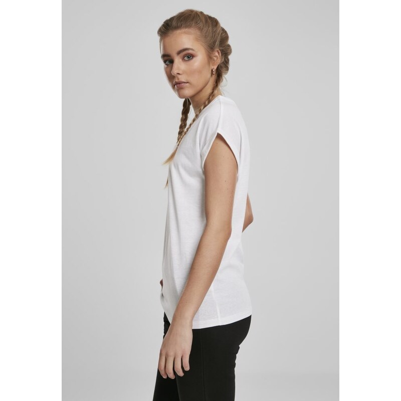 URBAN CLASSICS Ladies Extended Shoulder Tee 2-Pack - black/white
