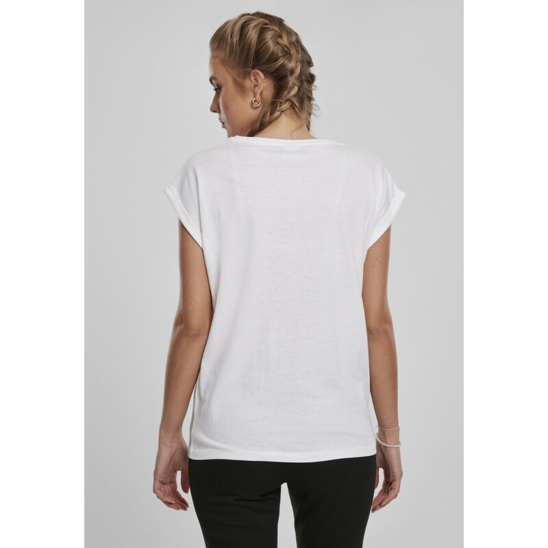 URBAN CLASSICS Ladies Extended Shoulder Tee 2-Pack - black/white