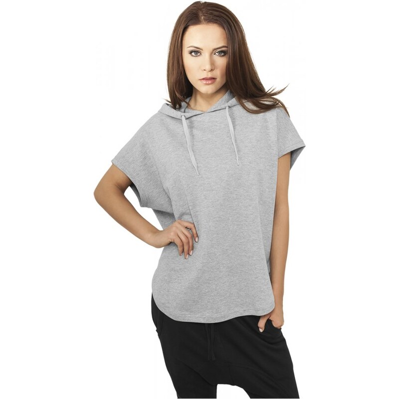 URBAN CLASSICS Ladies Sleeveless Terry Hoody - grey