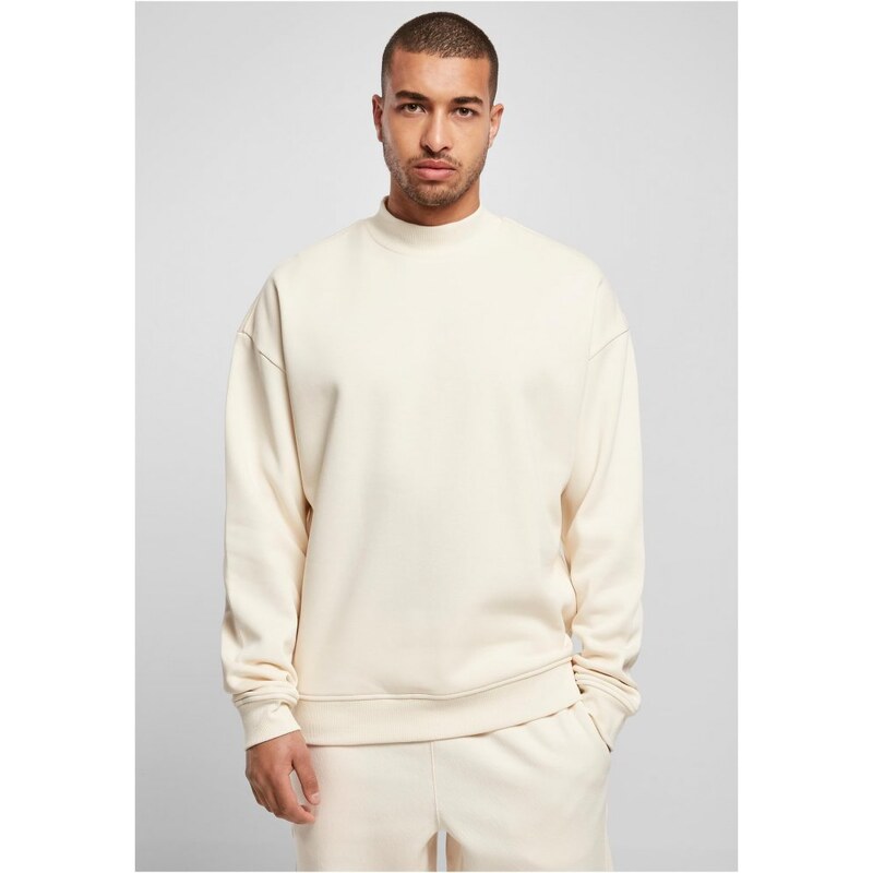 URBAN CLASSICS Mock Neck Crew - whitesand