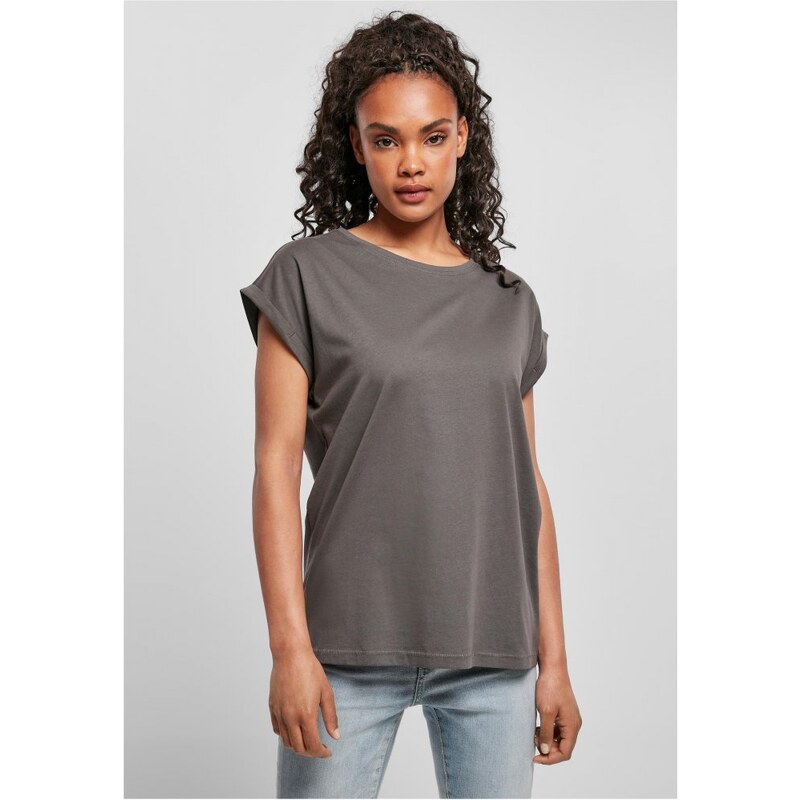 URBAN CLASSICS Ladies Extended Shoulder Tee - darkshadow