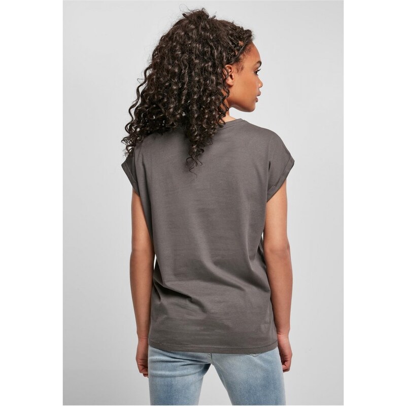 URBAN CLASSICS Ladies Extended Shoulder Tee - darkshadow
