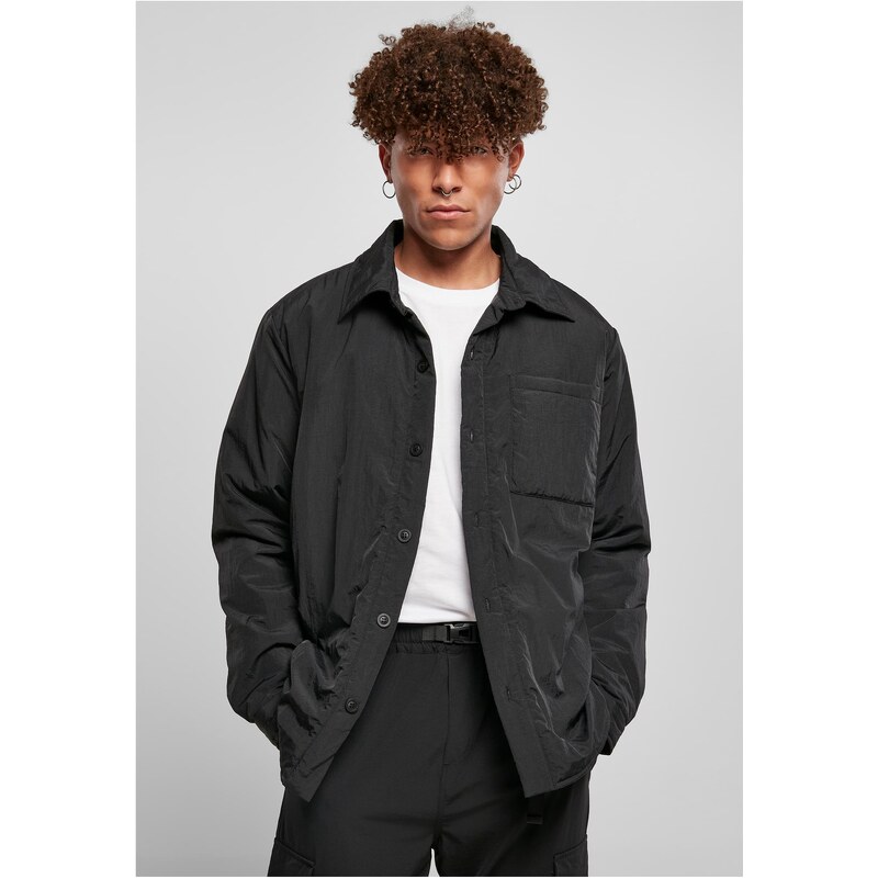 UC Men Vyztužená nylonová košilová bunda černá