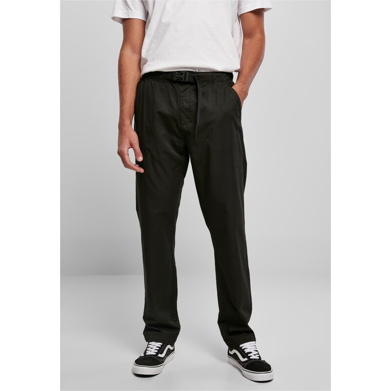 Urban Classics Rovné nohy Chino s páskem černé