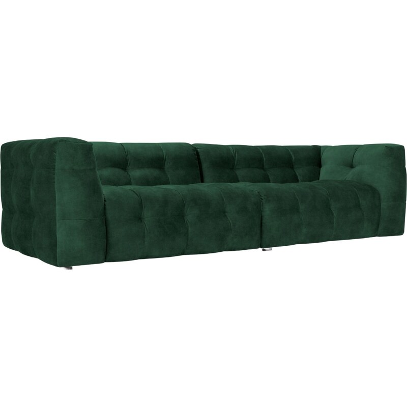 Lahvově zelená sametová čtyřmístná pohovka Windsor & Co Vesta 280 cm