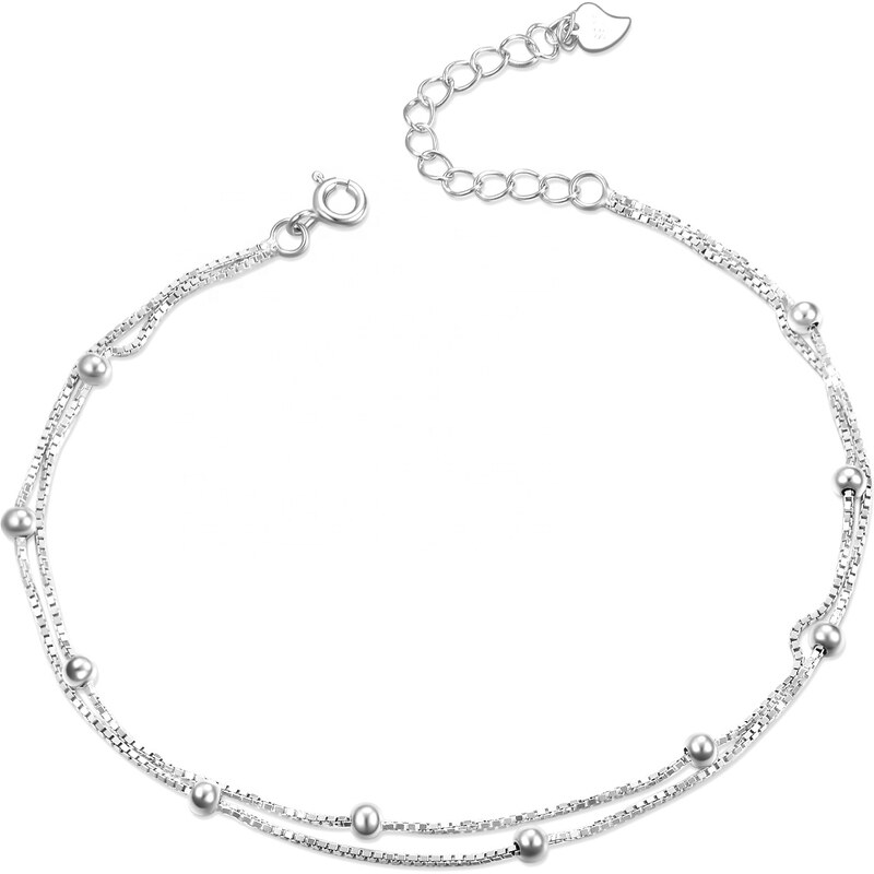 Olivie Stříbrný řetízek na nohu 23 až 27 cm 5588 66680275