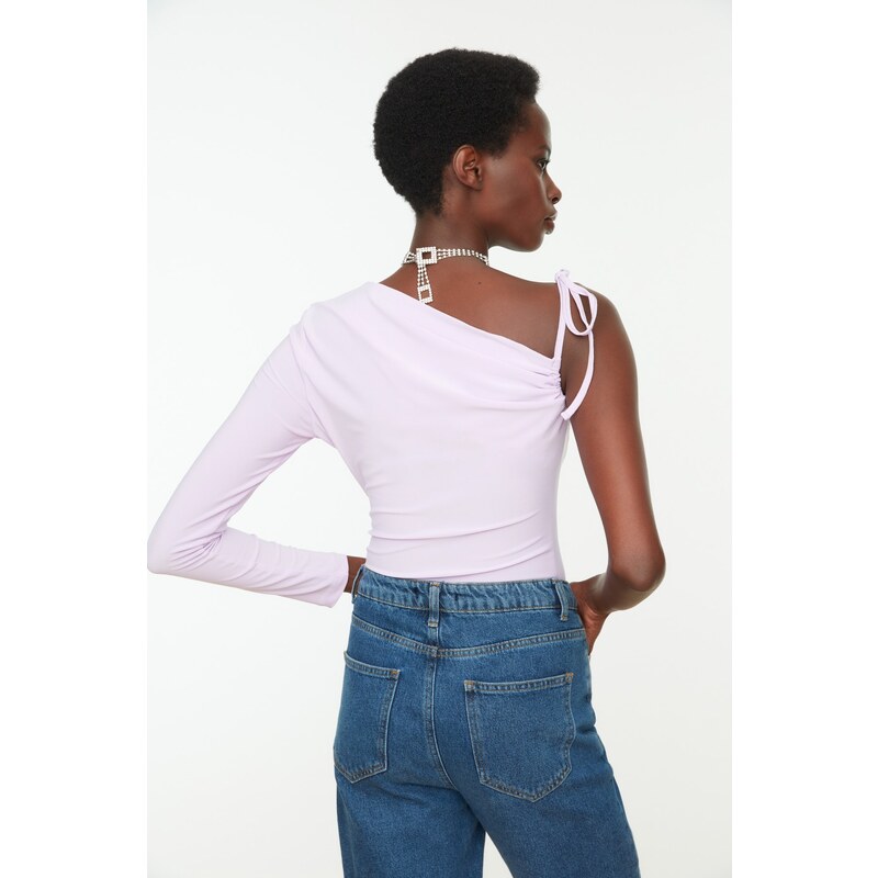 Trendyol Lilac Collar Detailed Bodysuit