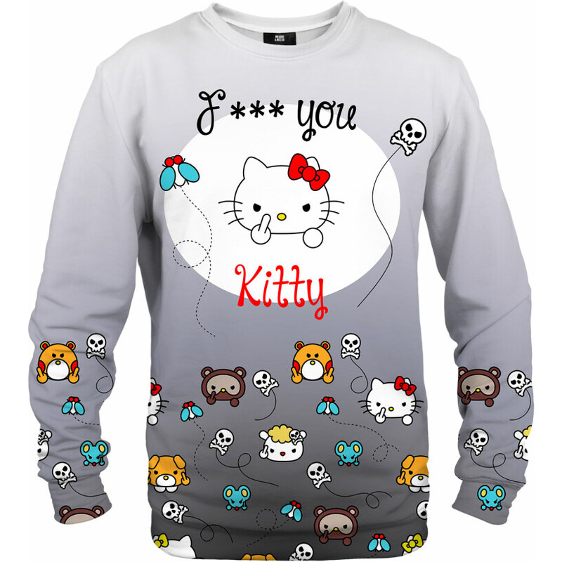 Mr. GUGU & Miss GO Unisex's Angry Kitty Black Sweater S-Pc2231