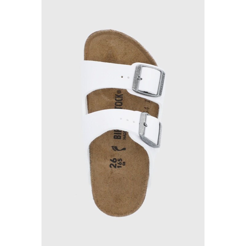 Dětské pantofle Birkenstock bílá barva