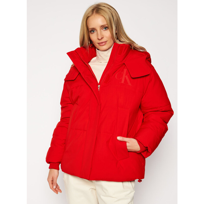 Calvin Klein dámská zimní červená bunda