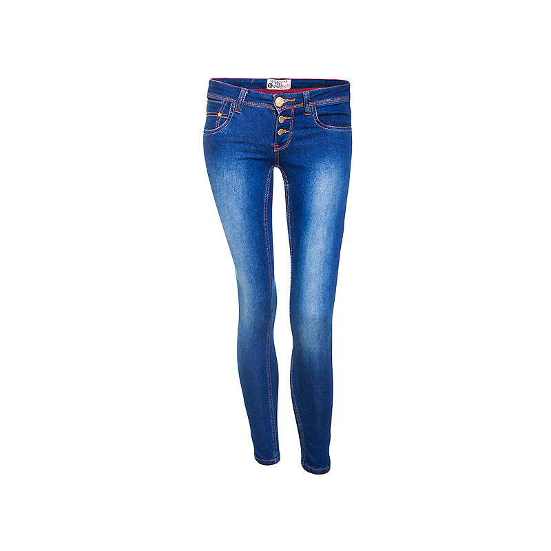 Terranova Medium wash stretch jeans with ankle zip