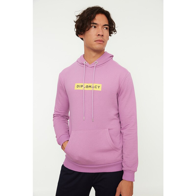 Trendyol Men's Lilac Cotton Sweatshirt