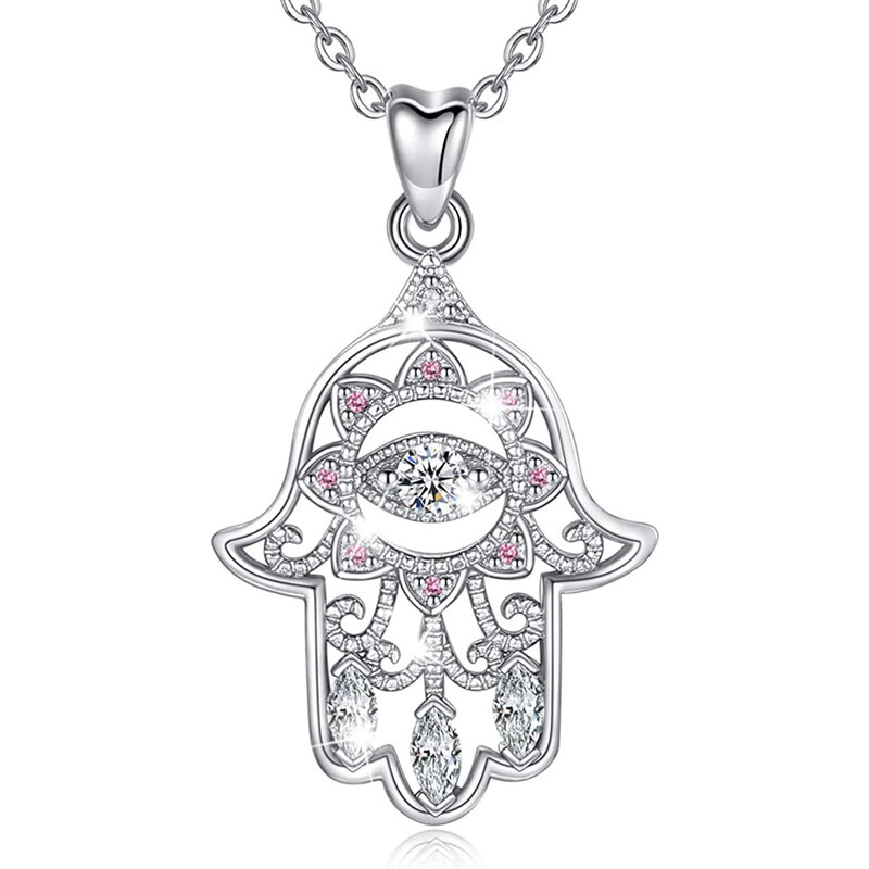 Olivie Stříbrný náhrdelník HAMSA 5598 66713850