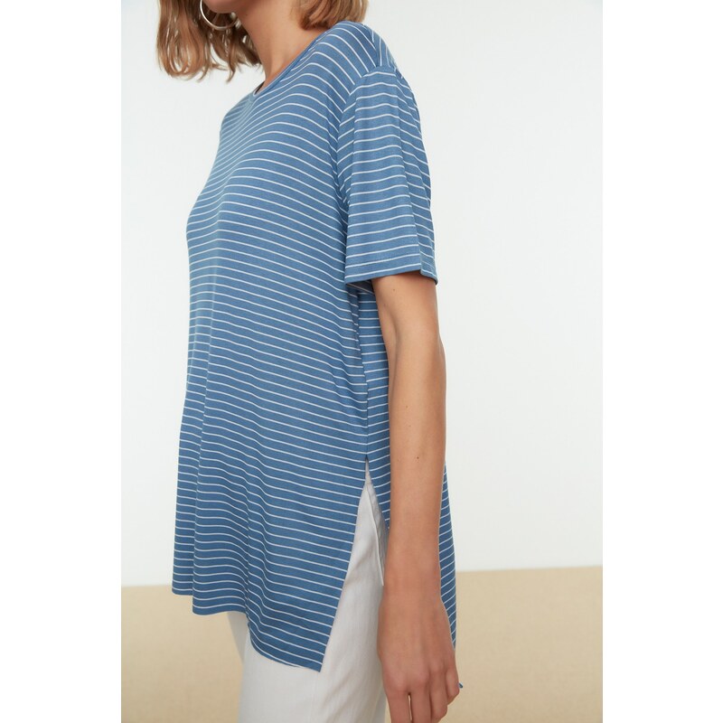 Trendyol T-Shirt - Blau - Boyfriend