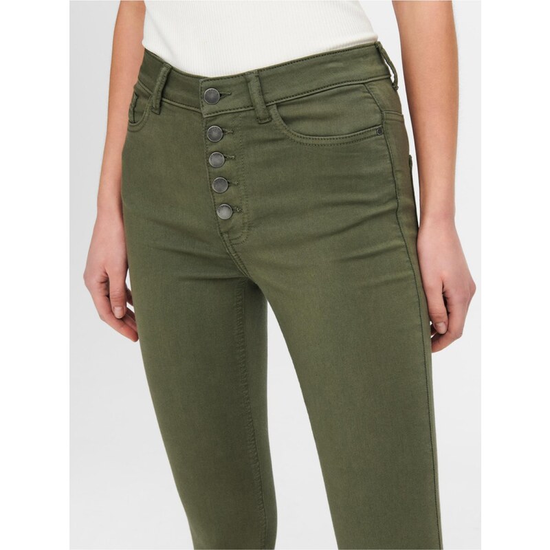 Khaki skinny fit džíny JDY Lara - Dámské