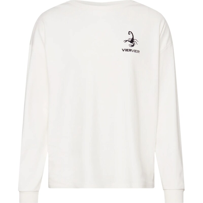 VIERVIER Tričko Luca černá / offwhite