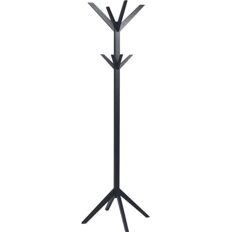 Černý dubový stojací věšák ROWICO CONFETTI 178 cm