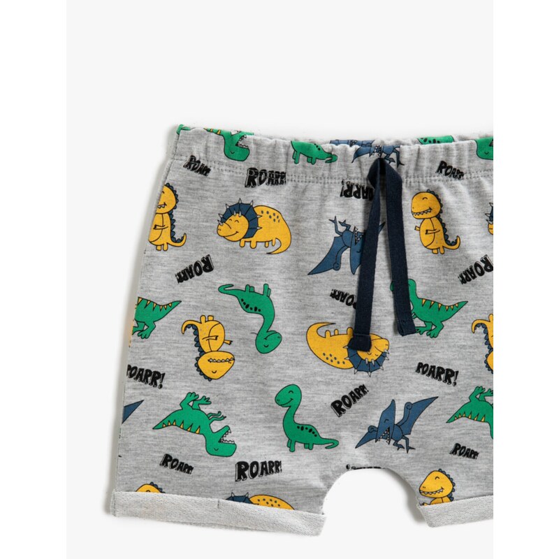 Koton Strapon Dinosaur Print Shorts