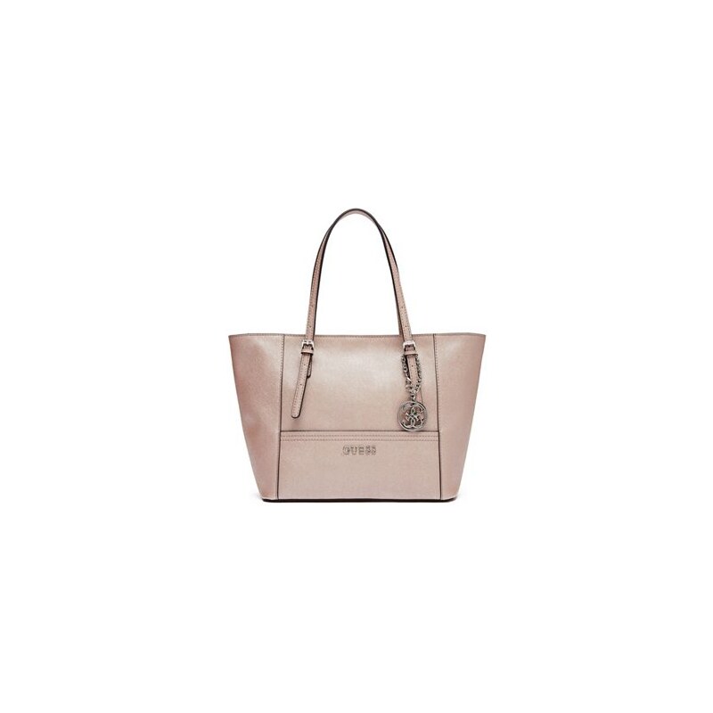 Guess Kabelka Delaney Rose Gold Small Classic Tote světle růžová