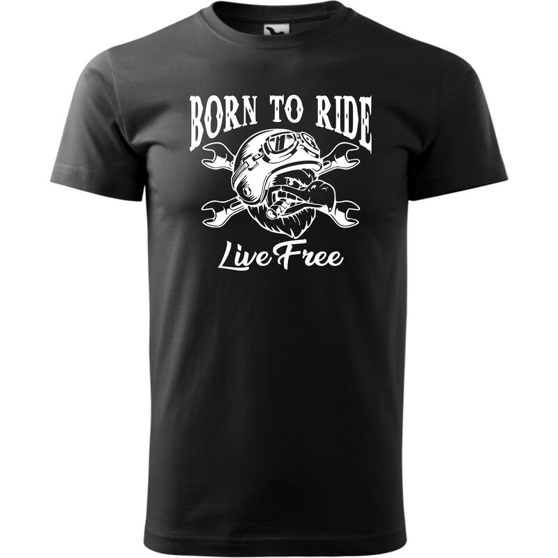 Fenomeno Pánské tričko Born to ride - černé