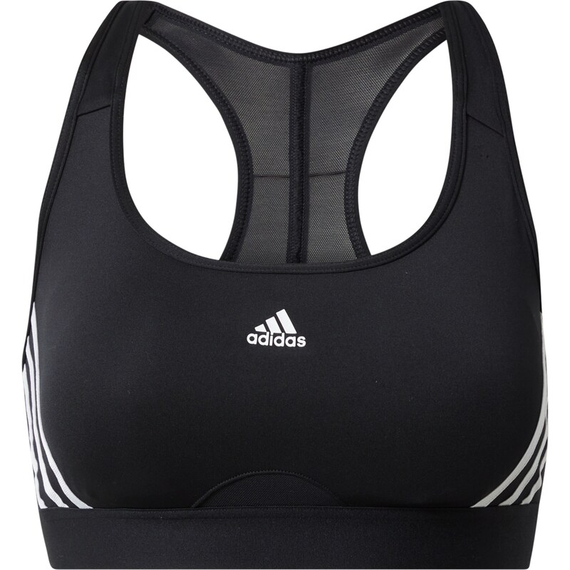 ADIDAS SPORTSWEAR Sportovní podprsenka Powerreact černá / bílá