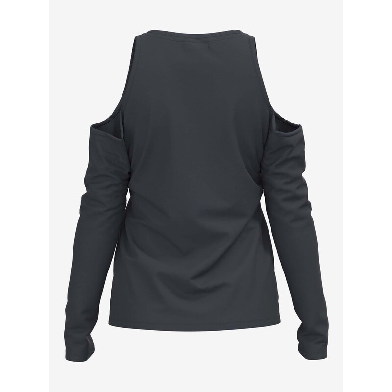 Tmavě šedé dámské tričko s odhalenými rameny Pepe Jeans Cora - Dámské