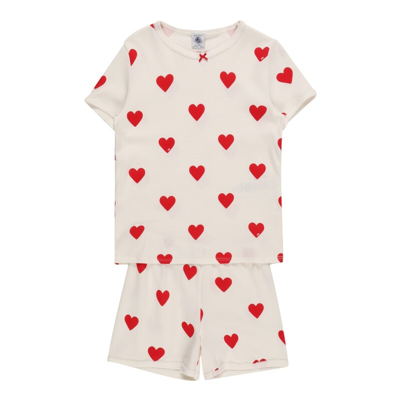 PETIT BATEAU Pyžamo červená / bílá