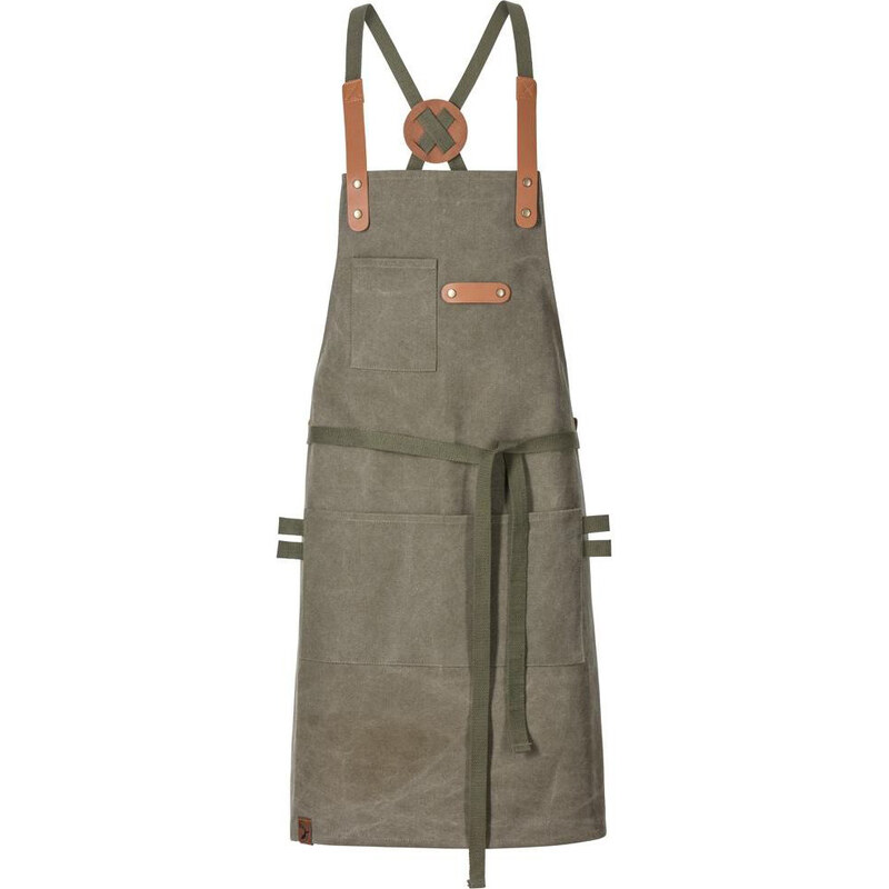 Exner Stylová dámská zástěra Zoom Bib Apron Canvas 100% bavlna