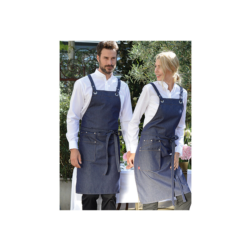 CG Workwear Džínová zástěra Bib Apron Jesi X Jeans