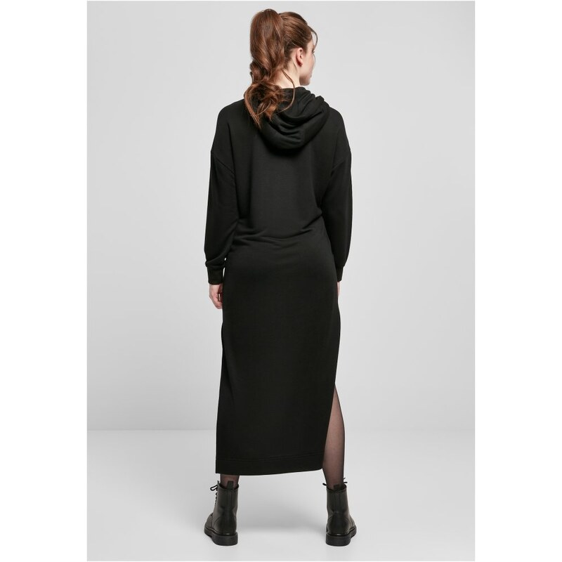 Černá dámská mikina Urban Classics Modal Terry Long Hoody Dress