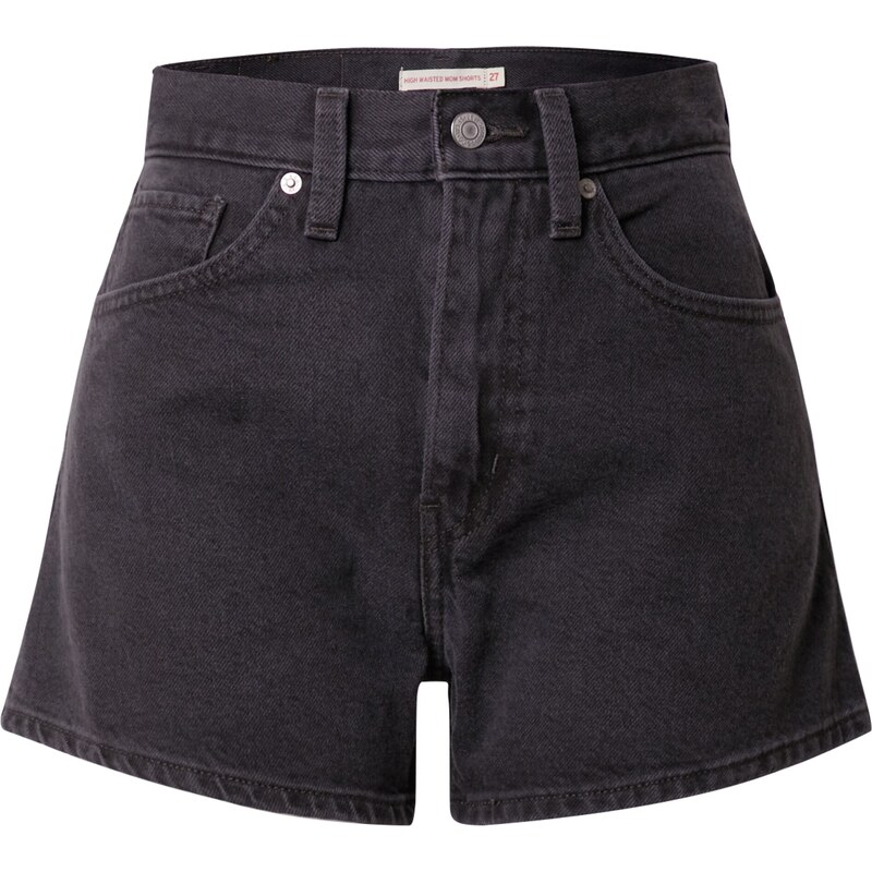 LEVIS Džíny High Waisted Mom Short černá džínovina 66792437