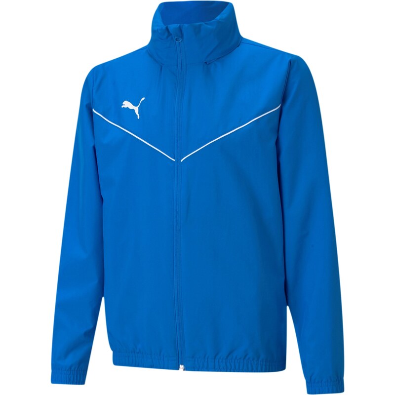 PUMA Sportovní bunda TeamRise modrá / bílá