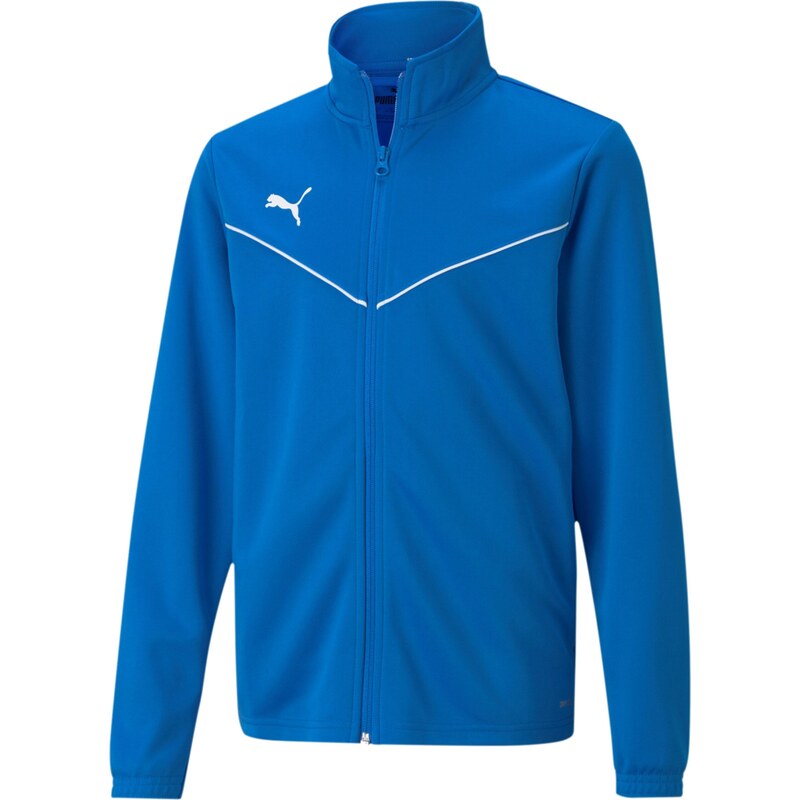 PUMA Sportovní bunda TeamRise modrá / bílá