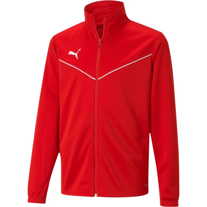 PUMA Sportovní bunda TeamRise červená / bílá