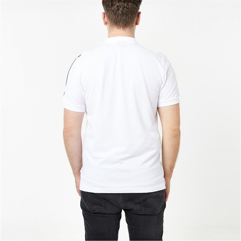 Lonsdale 2 Stripe Short Sleeve Polo Shirt White