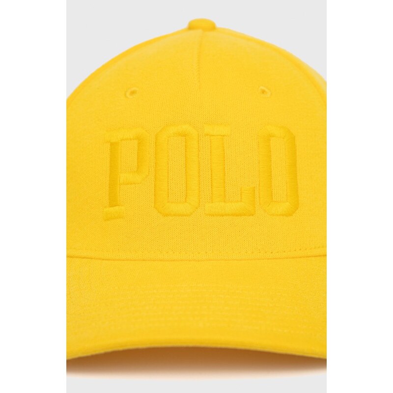 Čepice Polo Ralph Lauren žlutá barva, hladká