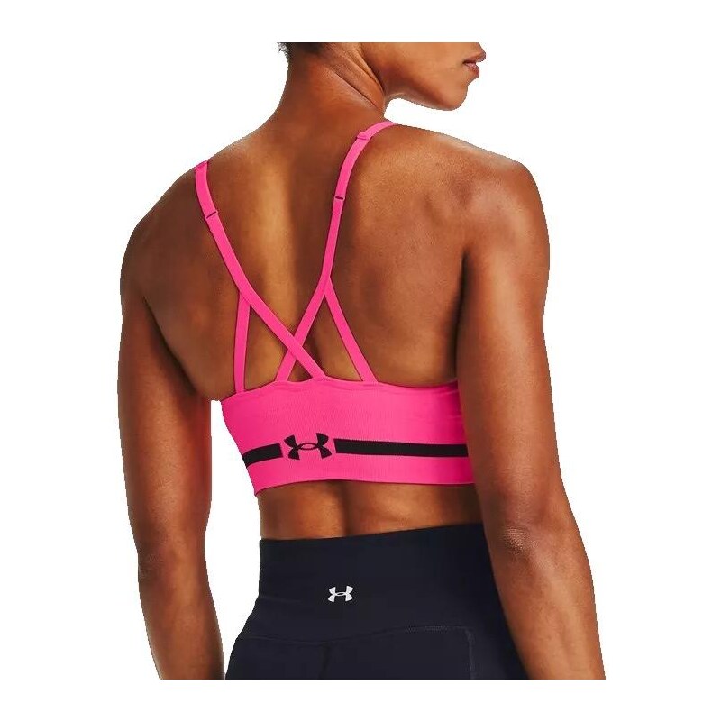 Podprsenka Under Armour UA Seamless Low Long Htr Bra-PNK 1357232-653