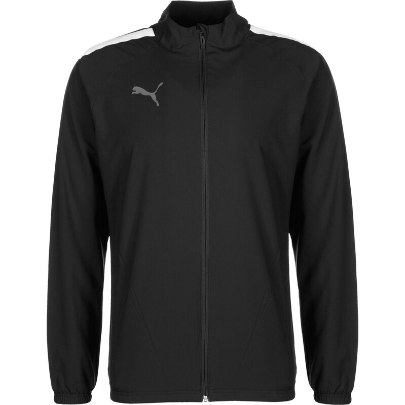 PUMA Sportovní bunda TeamLiga šedá / černá / bílá