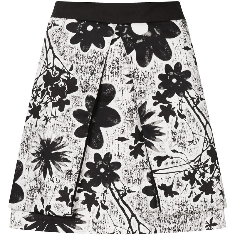 Topshop Flower Fold Aline Skirt