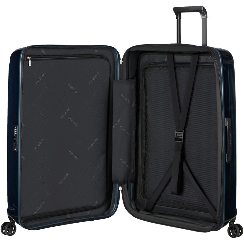 Samsonite Skořepinový cestovní kufr Nuon EXP 79/86 l stříbrná