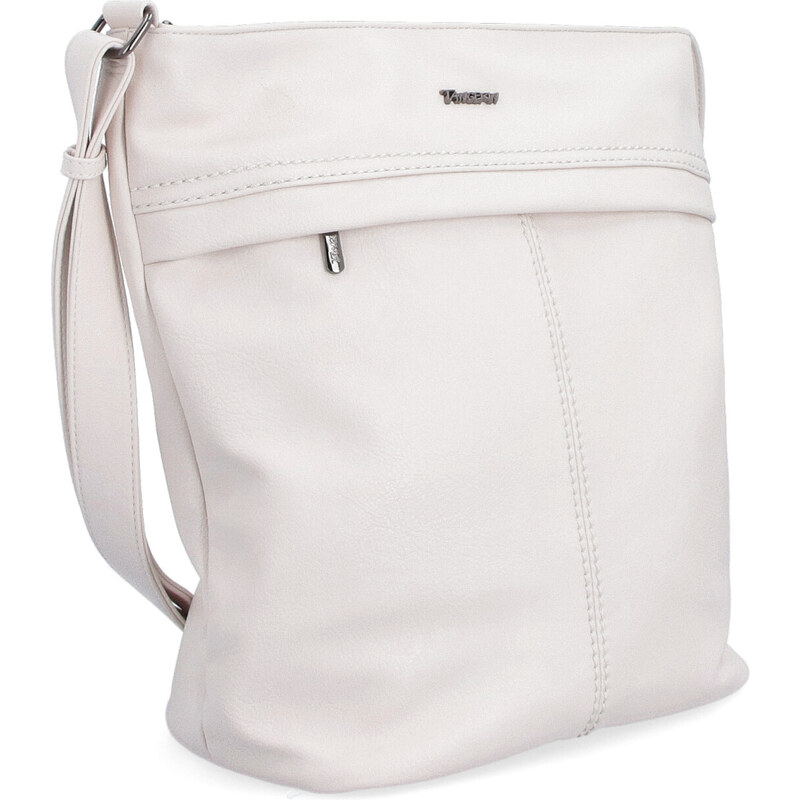 Kabelka ze syntetické kůže crossbody Tangerin béžová 8001 K 106554375