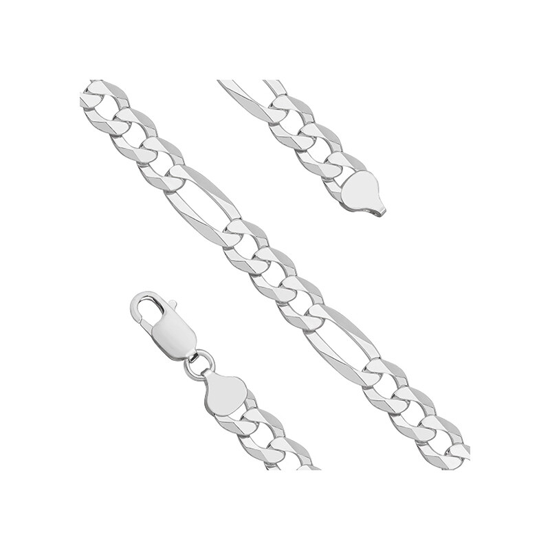 OLIVIE Stříbrný pánský 50cm náhrdelník FIGARO 5620