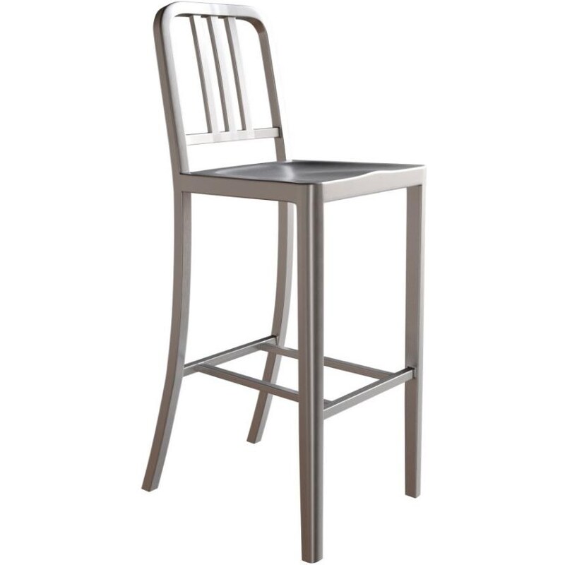 Stříbrná kovová barová židle Miotto Apere 76 cm