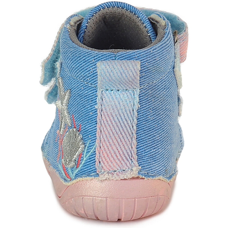 D. D. step barefoot dívčí dětská plátěná obuv blue 070-186