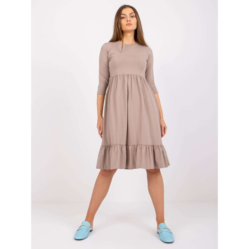 RUE PARIS Dress-RV-SK-7554.74P-dark beige