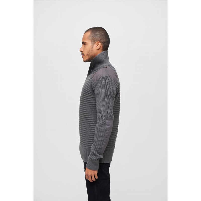 Pánský pulovr polozip // Brandit Alpin Pullover anthracite