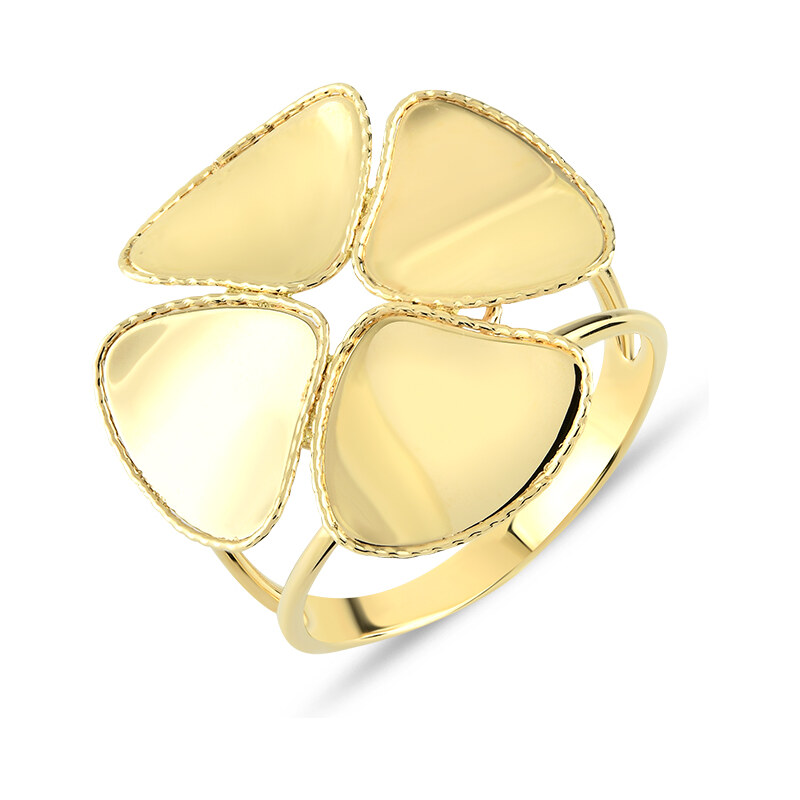 Lillian Vassago Zlatý prsten s květinou LLV22-GR058