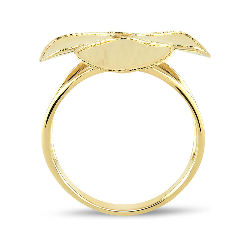 Lillian Vassago Zlatý prsten s květinou LLV22-GR058