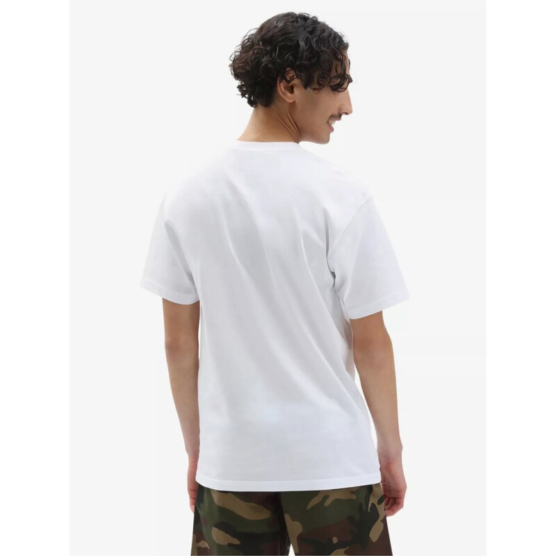 Bílé pánské tričko s potiskem VANS Full Patch - Pánské