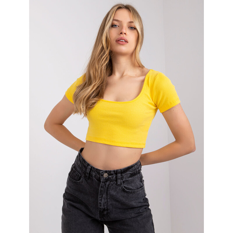 RUE PARIS ŽLUTÝ CROP TOP MONTREAL -YELLOW Žlutá